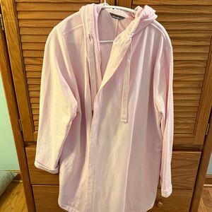 Eddie Bauer Pink Hooded Open Front Jacket Size XL